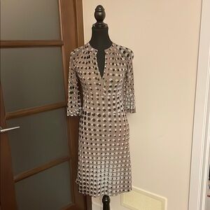 Mexx Elegant Black and Brown Midi Dress